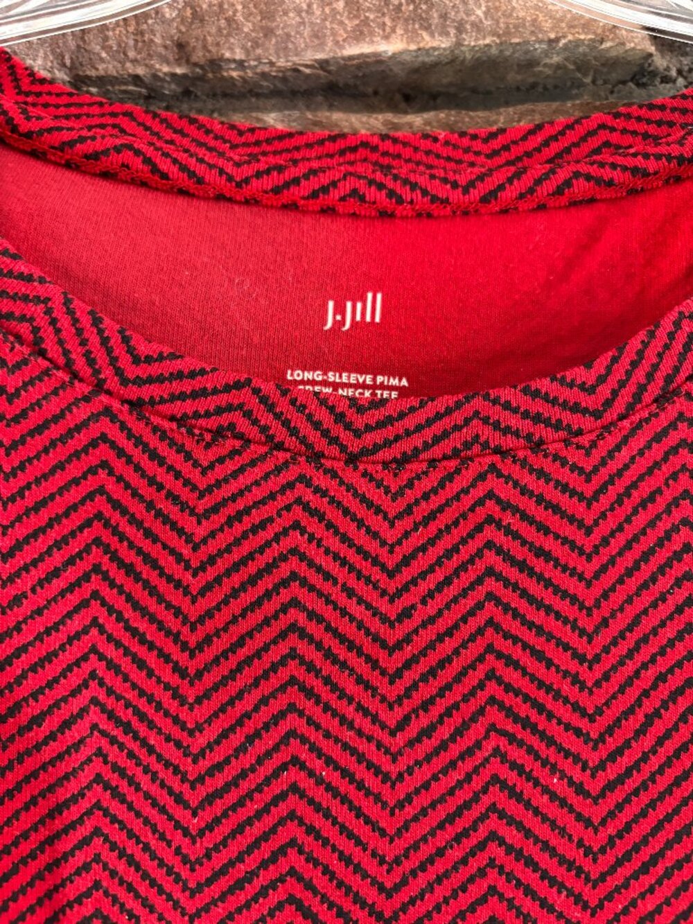 J. Jill Long Sleeve Pima Cotton Crew Neck Tee